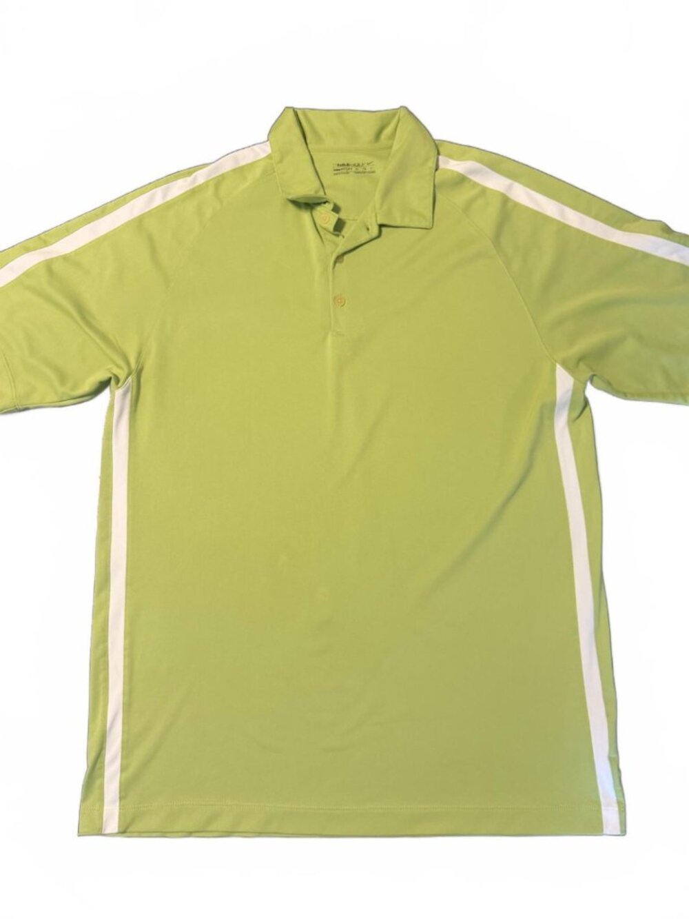 Nike Golf FIT DRY Men’s XL Polo Green White Performance Short Sleeve Shirt